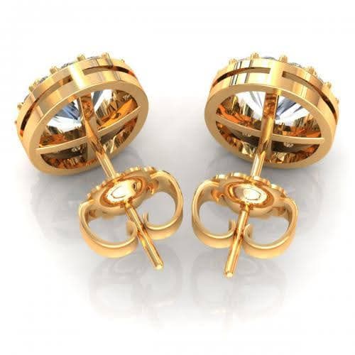 0.45-1.70 CT Round &amp; Oval Cut Diamonds - Stud Earrings - Primestyle.com