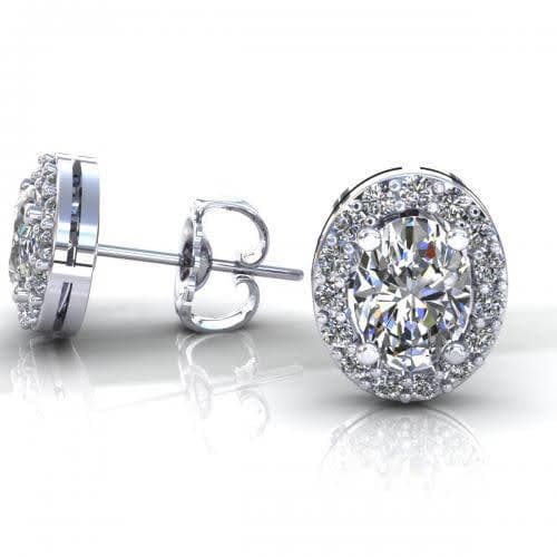 0.45-1.70 CT Round &amp; Oval Cut Diamonds - Stud Earrings - Primestyle.com