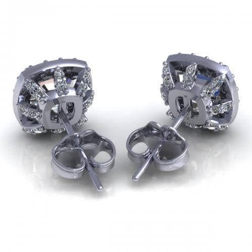 0.45-2.20 CT Round & Ascher Cut Diamonds - Stud Earrings - Primestyle.com
