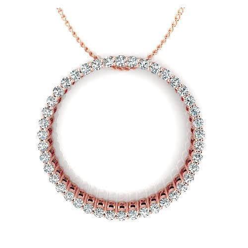 0.45 CT Round Cut Natural Diamonds - Diamond Pendants