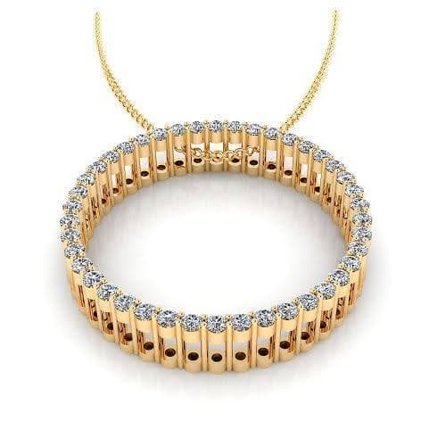 0.45 CT Round Cut Natural Diamonds - Diamond Pendants