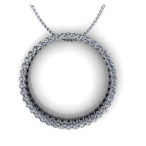 0.45 CT Round Cut Diamonds - Diamond Pendant - Primestyle.com