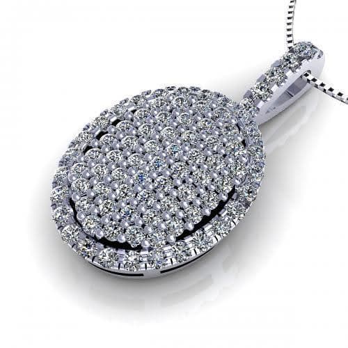 0.45 CT Round Cut Diamonds - Diamond Pendant - Primestyle.com