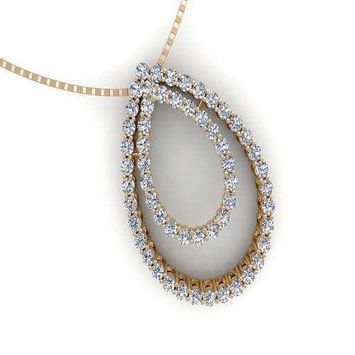 0.45 CT Round Cut Diamonds - Diamond Pendant - Primestyle.com