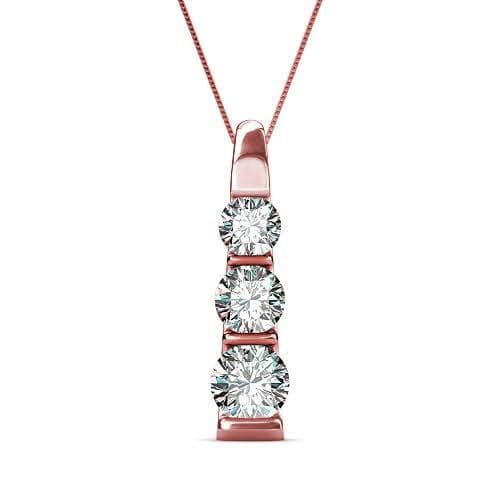 0.45 CT Round Cut Diamonds - Diamond Pendant - Primestyle.com