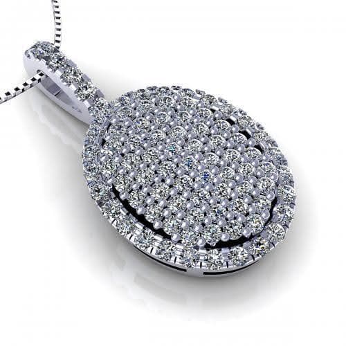0.45 CT Round Cut Diamonds - Diamond Pendant - Primestyle.com