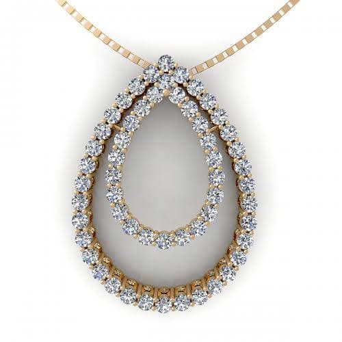 0.45 CT Round Cut Diamonds - Diamond Pendant - Primestyle.com