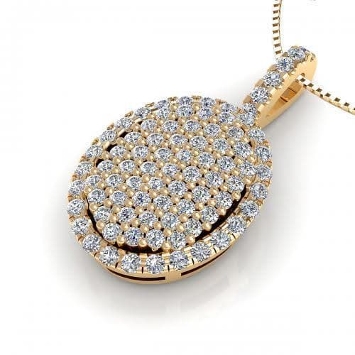 0.45 CT Round Cut Diamonds - Diamond Pendant - Primestyle.com