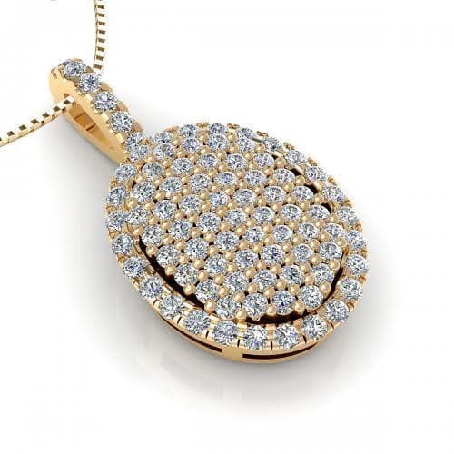 0.45 CT Round Cut Diamonds - Diamond Pendant - Primestyle.com