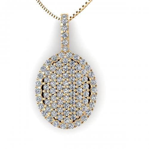 0.45 CT Round Cut Diamonds - Diamond Pendant - Primestyle.com