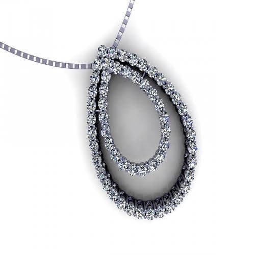 0.45 CT Round Cut Diamonds - Diamond Pendant - Primestyle.com