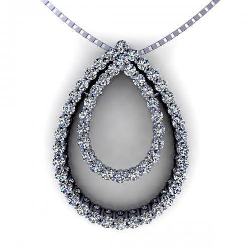 0.45 CT Round Cut Diamonds - Diamond Pendant - Primestyle.com