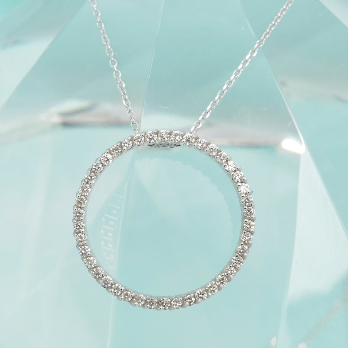 0.45 CT Round Cut Diamonds - Diamond Pendant - Primestyle.com