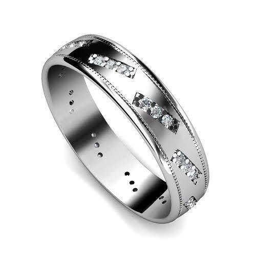 0.45 CT Round Cut Diamonds - Mens Wedding Band - Primestyle.com