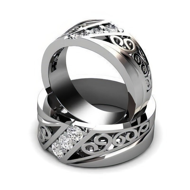 0.45 CT Round Cut Natural Diamonds - Wedding Sets