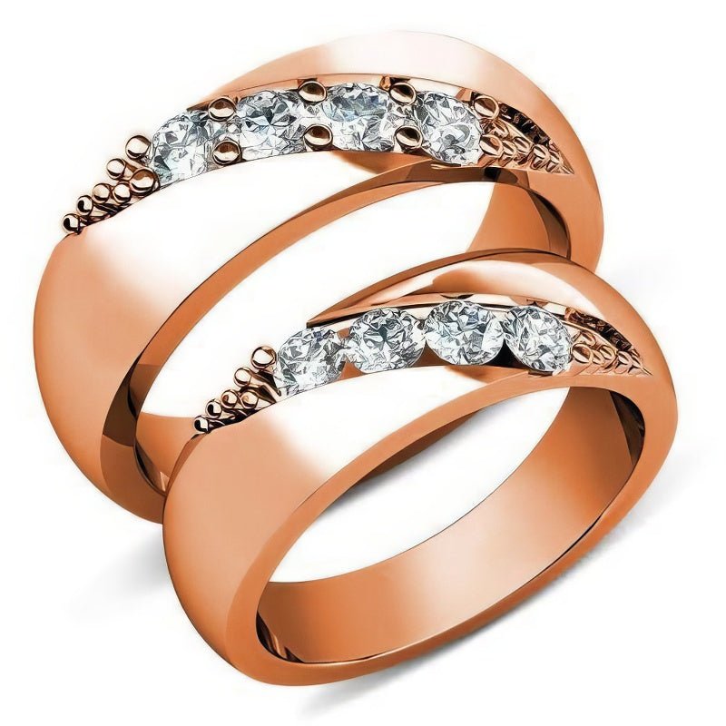 0.45 CT Round Cut Natural Diamonds - Wedding Sets