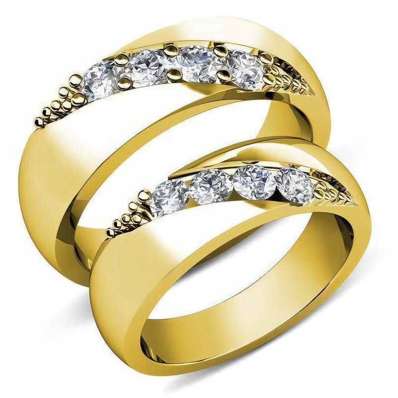 0.45 CT Round Cut Diamonds - Wedding Set - Primestyle.com