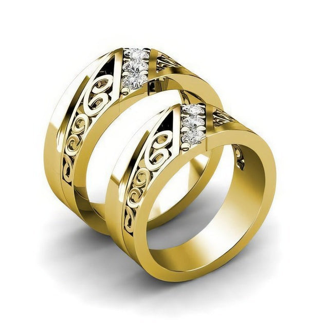 0.45 CT Round Cut Natural Diamonds - Wedding Sets