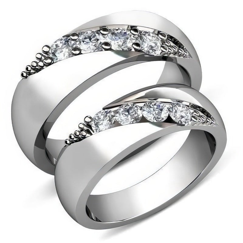 0.45 CT Round Cut Natural Diamonds - Wedding Sets