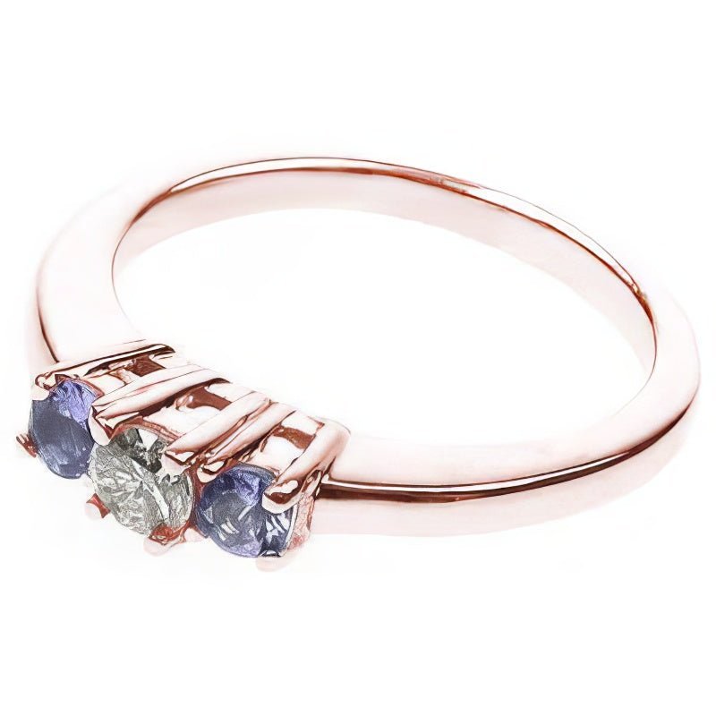 0.45 CT Round Cut Natural Diamonds - Three Stone Rings - Primestyle.com