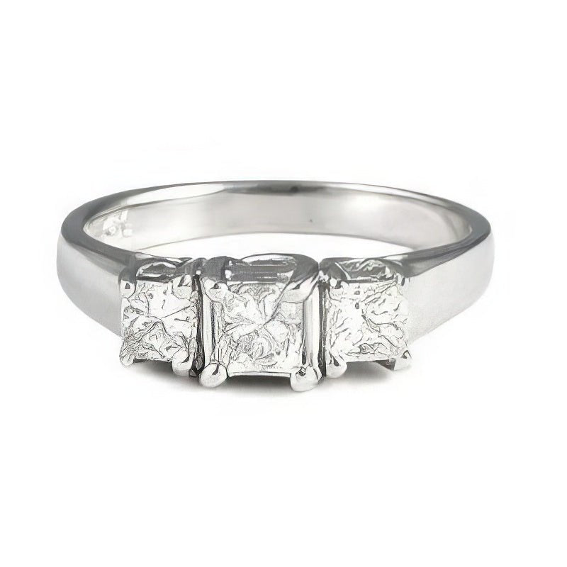 0.50-0.75 CT Princess Cut Diamonds - Three Stone Ring - Primestyle.com