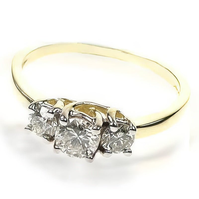 0.50-0.80 CT Round Cut Diamonds - Three Stone Ring - Primestyle.com