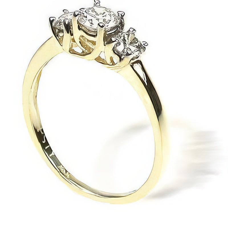 0.50-0.80 CT Round Cut Diamonds - Three Stone Ring - Primestyle.com