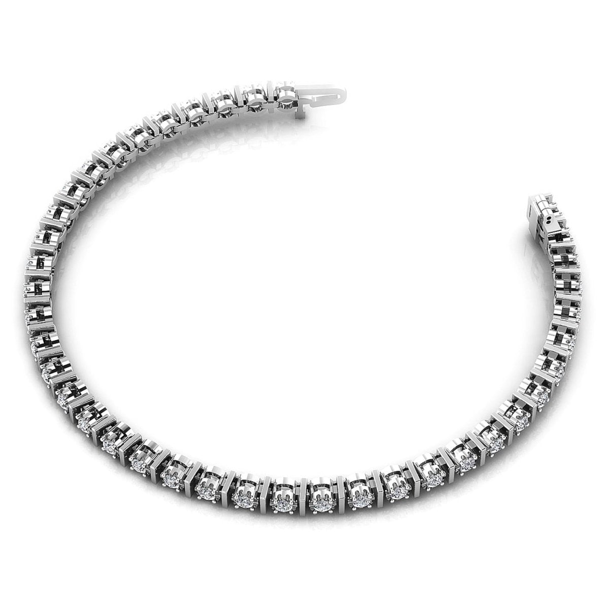 0.50-2.00 CT Round Cut Diamonds - Tennis Bracelet - Primestyle.com