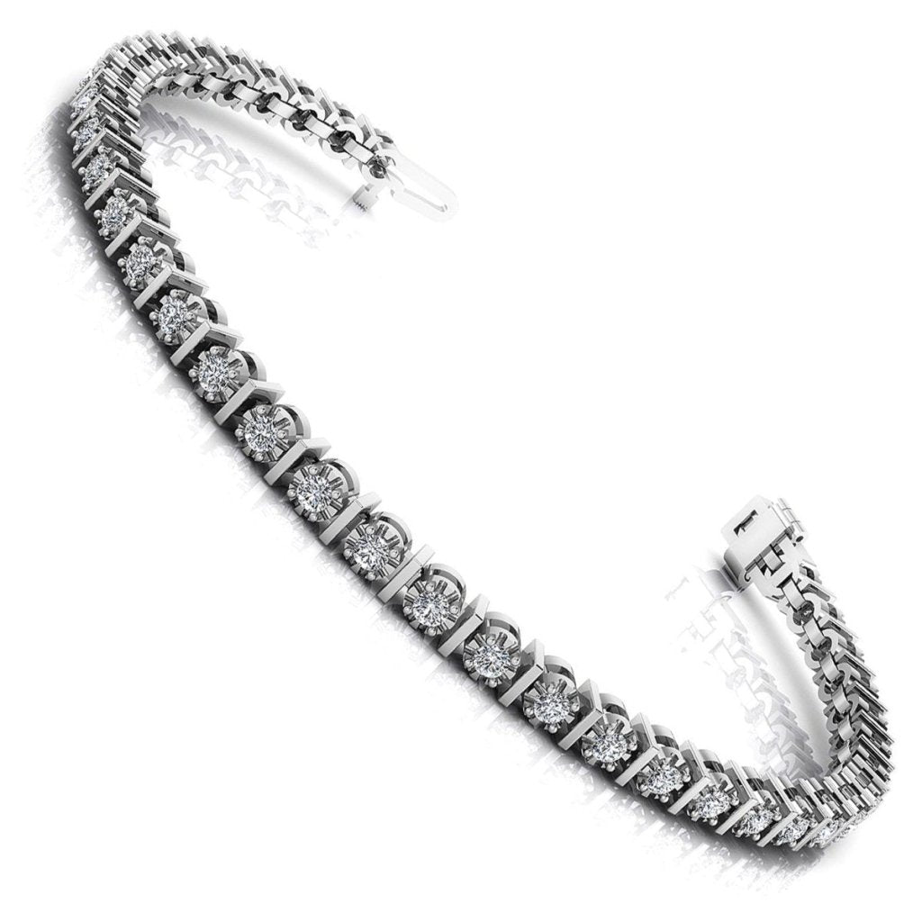 0.50 - 2.00 CT Round Cut Diamonds - Tennis Bracelet - Primestyle.com