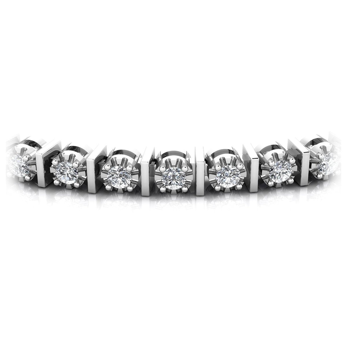 0.50-2.00 CT Round Cut Diamonds - Tennis Bracelet - Primestyle.com