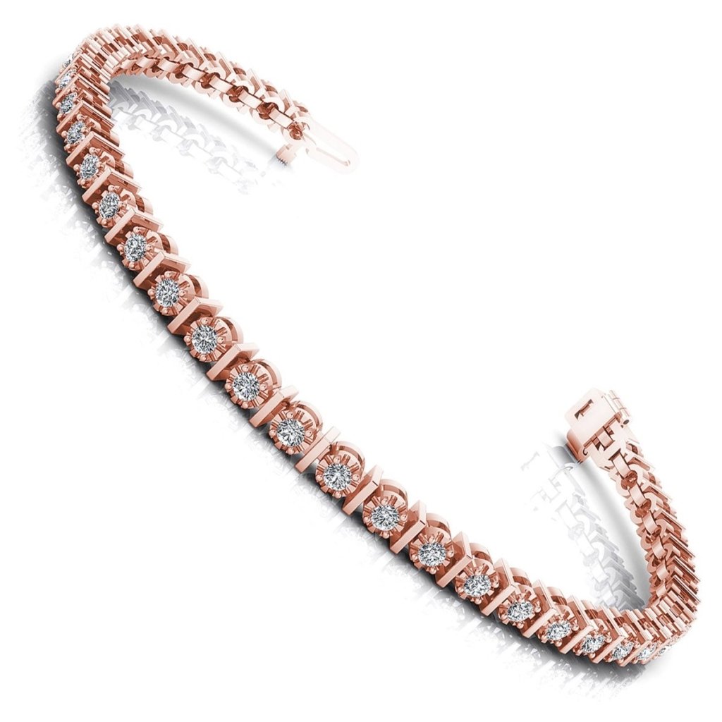 0.50 - 2.00 CT Round Cut Diamonds - Tennis Bracelet - Primestyle.com