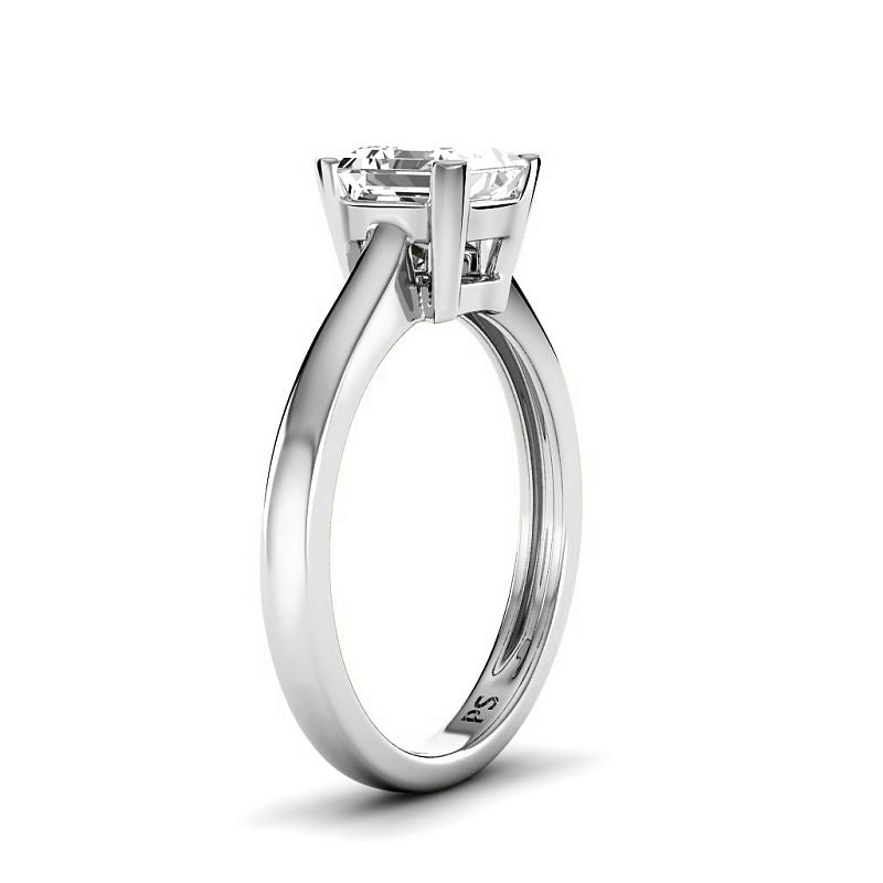 0.50-6.00 CT Ascher Cut Diamonds - Solitaire Rings