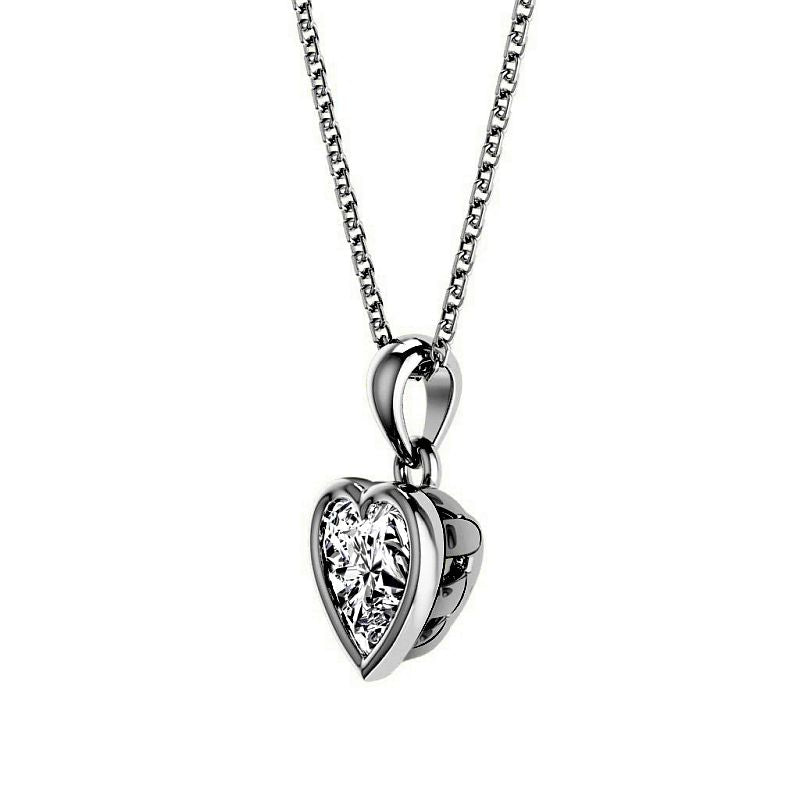 0.50-6.00 CT Heart Cut Diamonds - Solitaire Pendant