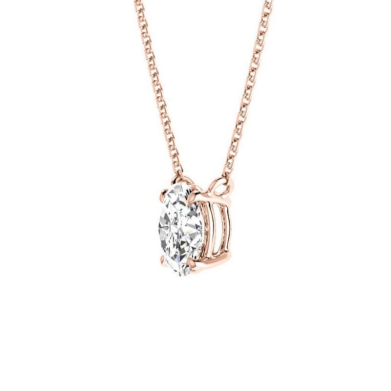 0.50 - 3.00 CT Oval Cut Lab Grown Diamonds - Solitaire Pendant - Primestyle.com