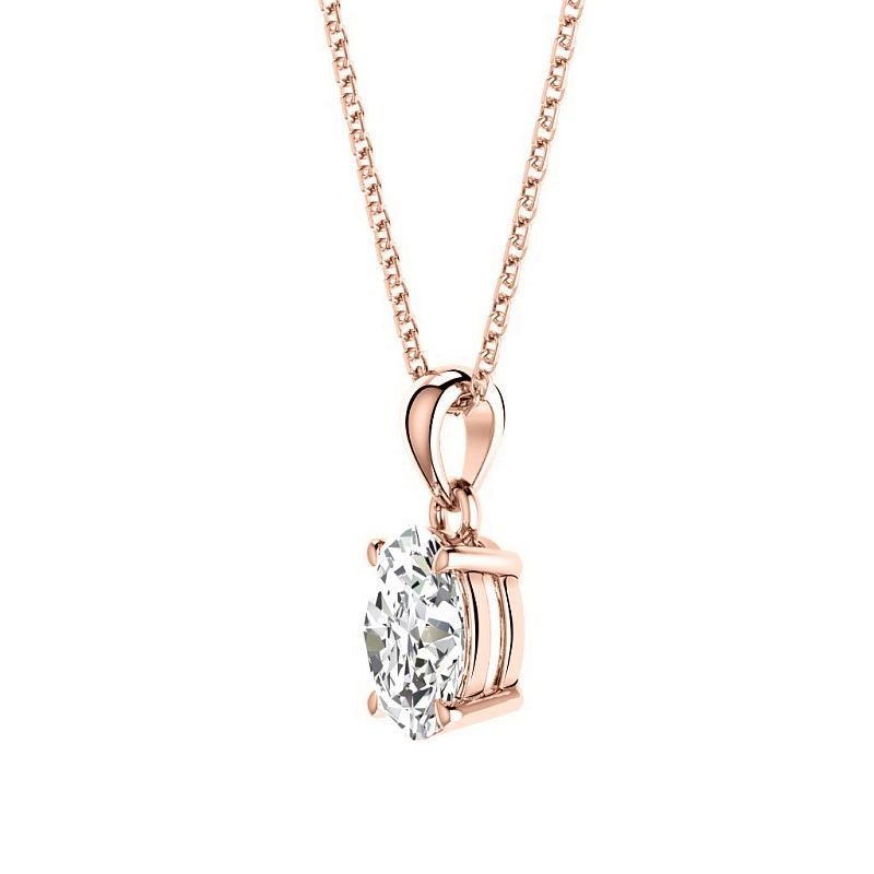 0.50 - 3.00 CT Oval Cut Lab Grown Diamonds - Solitaire Pendant - Primestyle.com