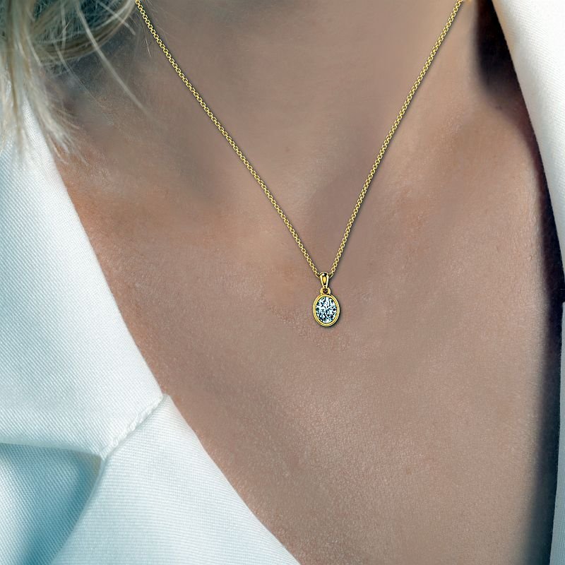 0.50-6.00 CT Oval Cut Diamonds - Solitaire Pendant