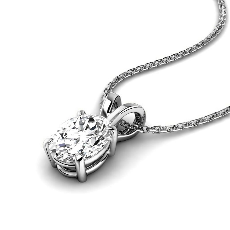 0.50-6.00 CT Oval Cut Diamonds - Solitaire Pendant
