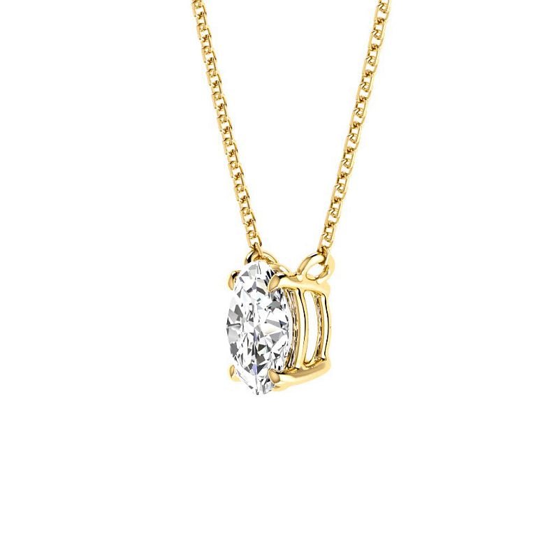0.50-3.00 CT Oval Cut Lab Grown Diamonds - Solitaire Pendant - Primestyle.com
