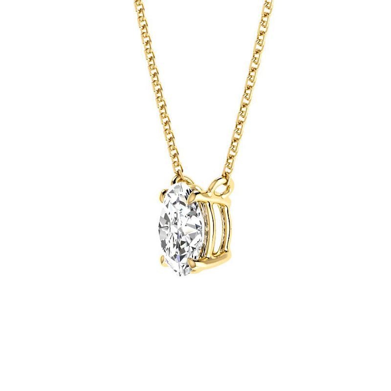 0.50-6.00 CT Oval Cut Diamonds - Solitaire Pendant