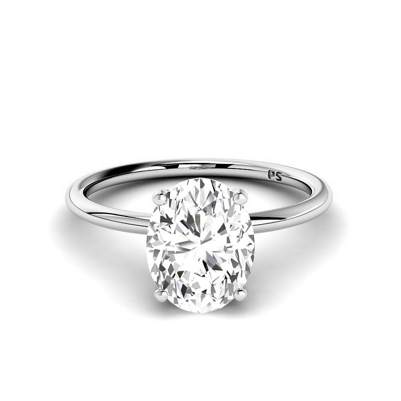 0.50 - 3.00 CT Oval Cut Lab Grown Diamonds - Solitaire Ring - Primestyle.com