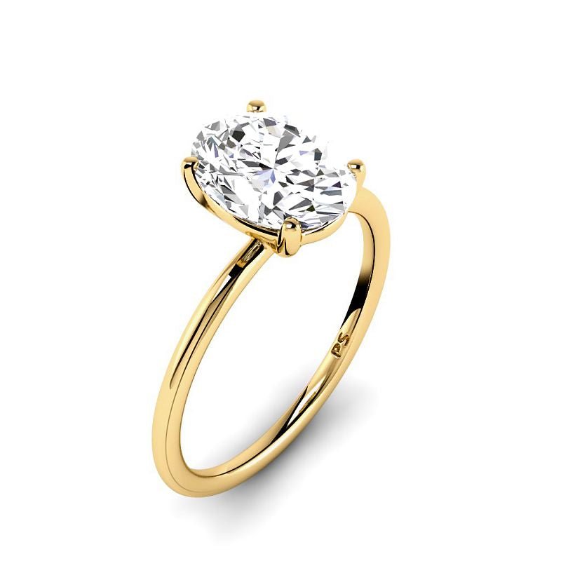 0.50-3.00 CT Oval Cut Lab Grown Diamonds - Solitaire Ring - Primestyle.com