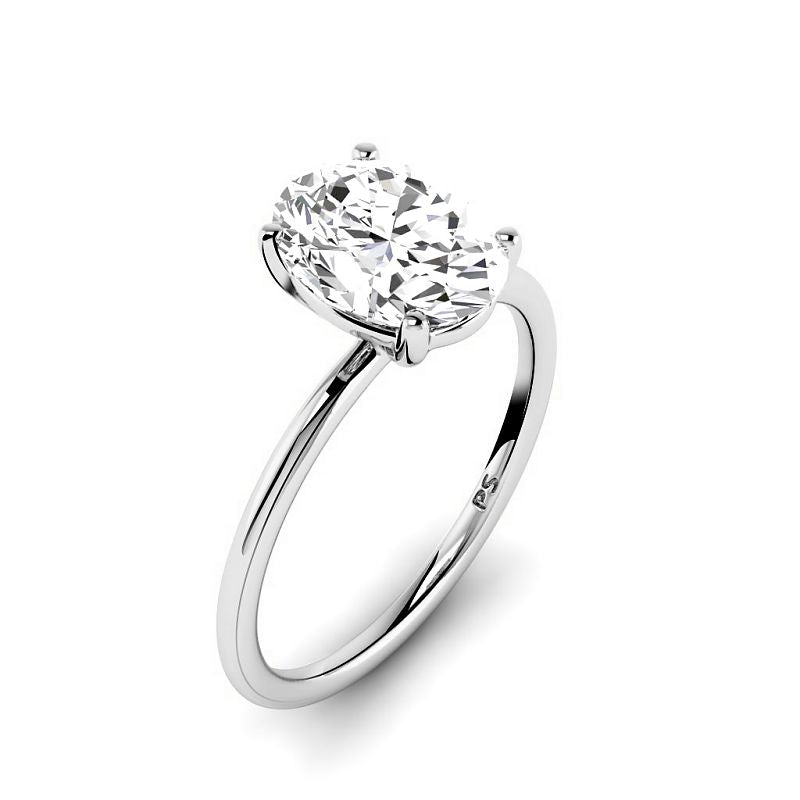0.50 - 3.00 CT Oval Cut Lab Grown Diamonds - Solitaire Ring - Primestyle.com