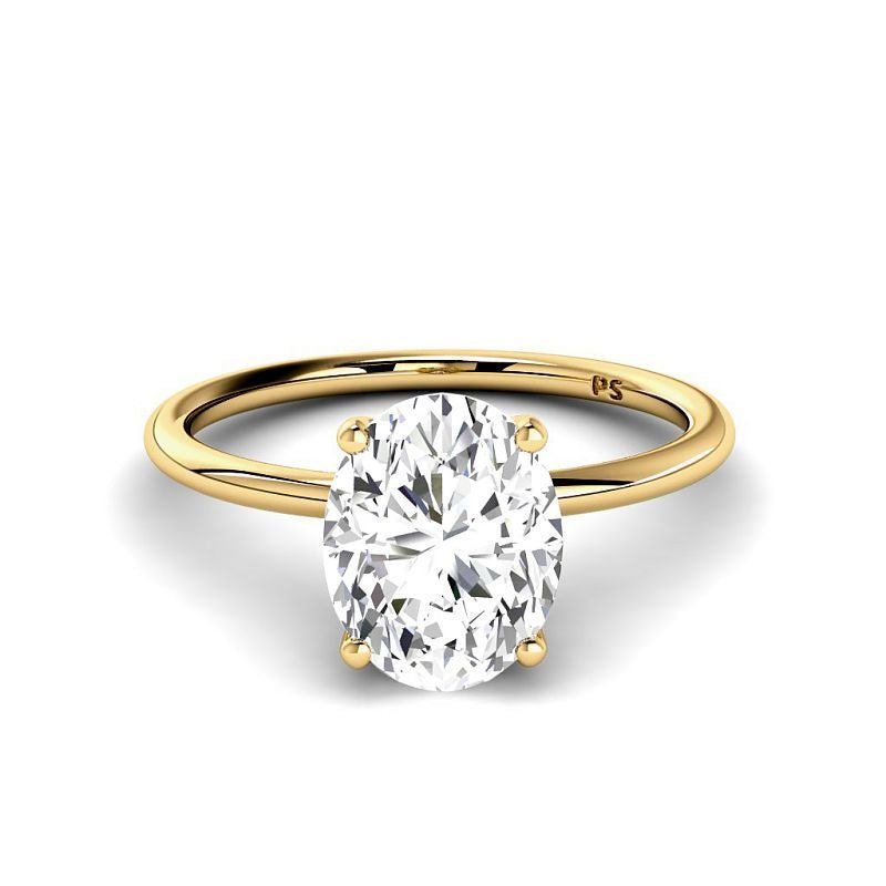 0.50 - 3.00 CT Oval Cut Lab Grown Diamonds - Solitaire Ring - Primestyle.com