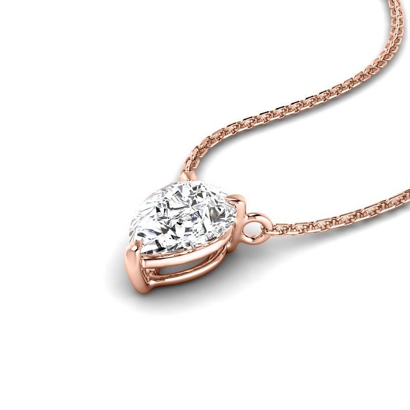 0.50-3.00 CT Pear Cut Lab Grown Diamonds - Solitaire Pendant - Primestyle.com