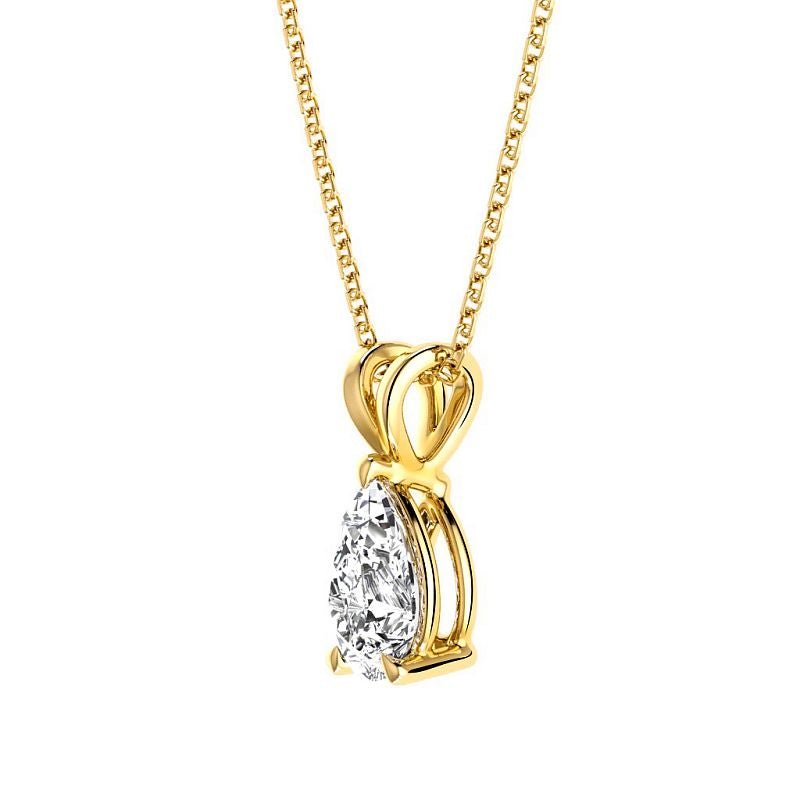 0.50-3.00 CT Pear Cut Lab Grown Diamonds - Solitaire Pendant - Primestyle.com