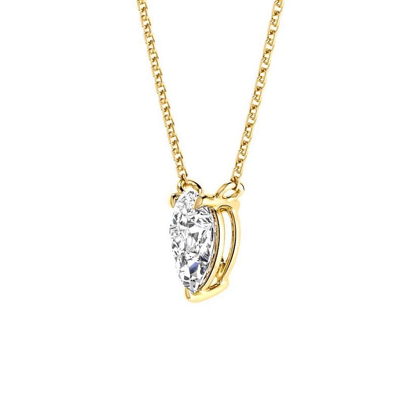 0.50-3.00 CT Pear Cut Lab Grown Diamonds - Solitaire Pendant - Primestyle.com