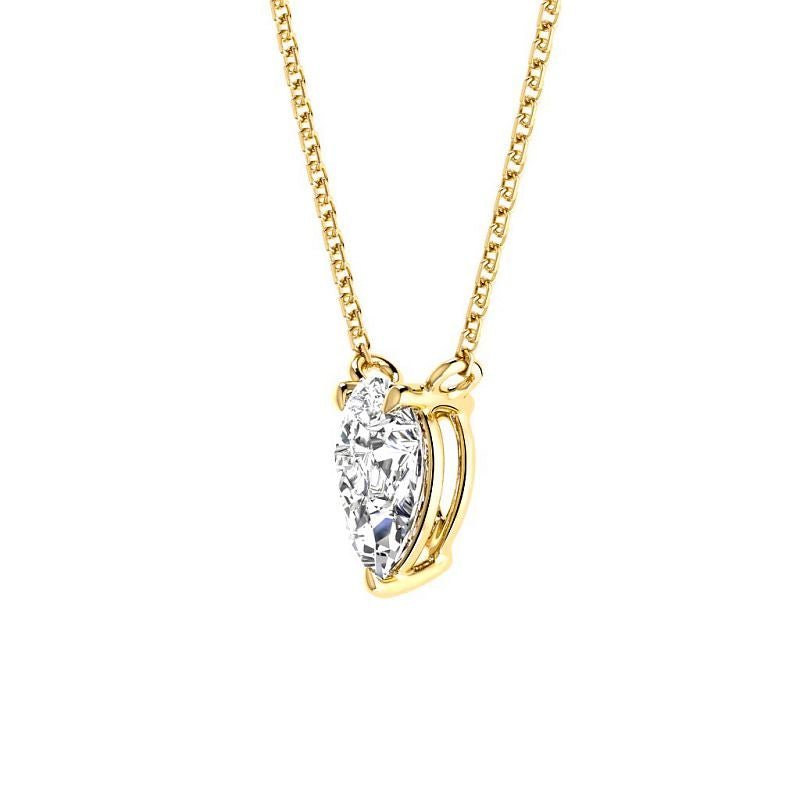0.50 - 3.00 CT Pear Cut Lab Grown Diamonds - Solitaire Pendant - Primestyle.com
