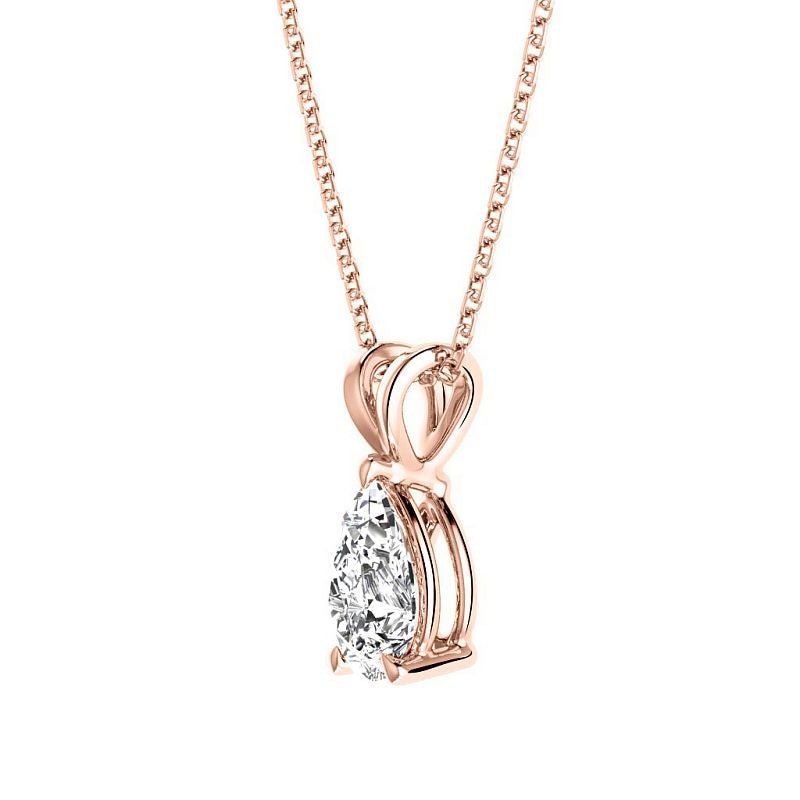 0.50-6.00 CT Pear Cut Diamonds - Solitaire Pendant