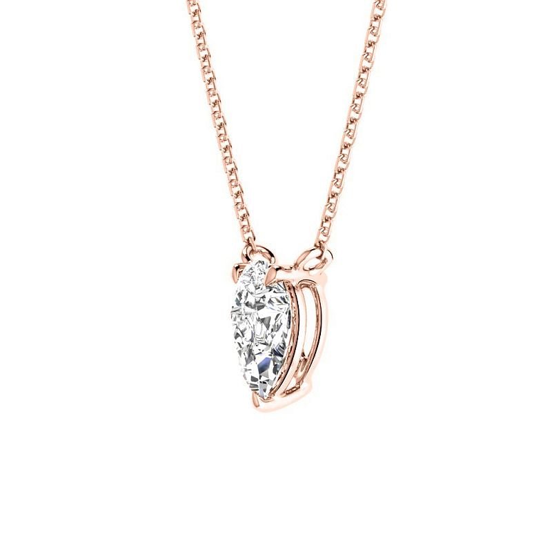 0.50-3.00 CT Pear Cut Lab Grown Diamonds - Solitaire Pendant - Primestyle.com