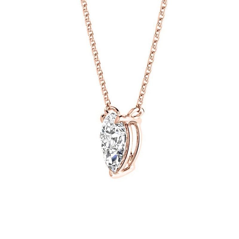 0.50 - 3.00 CT Pear Cut Lab Grown Diamonds - Solitaire Pendant - Primestyle.com